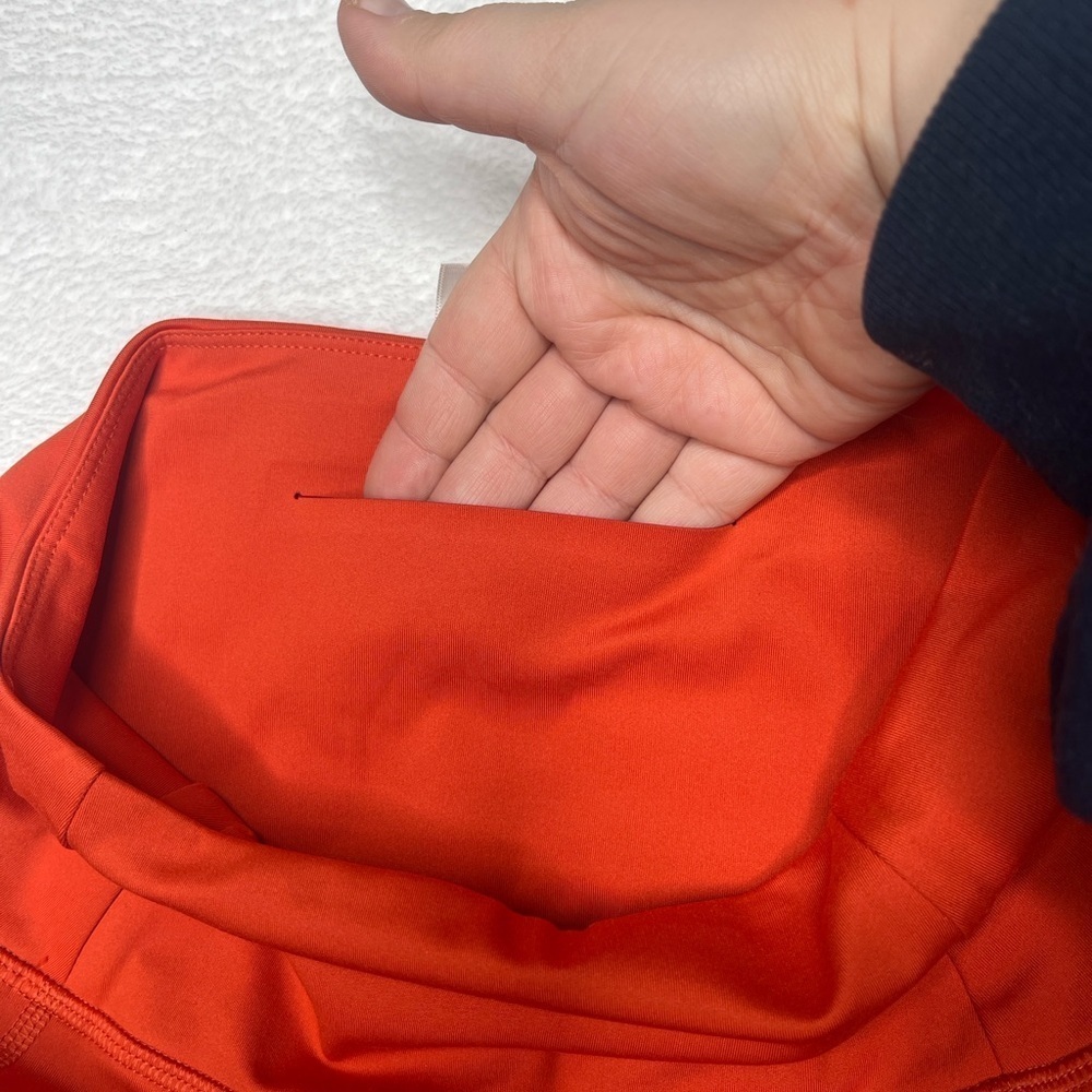Girlfriend Collective High Rise 8” Bike Short Azalea Orange sz S Activewear EUC - Picture 9 of 11
